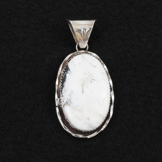 Ernest Hawthorne White Buffalo & Sterling Silver Pendant