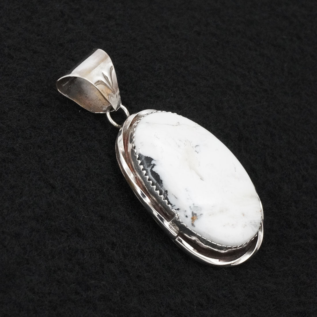 Ernest Hawthorne White Buffalo & Sterling Silver Pendant
