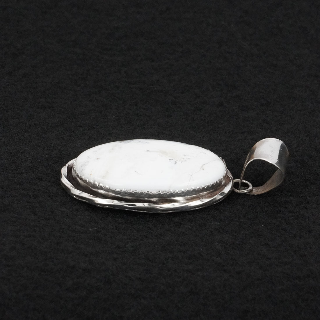 Ernest Hawthorne White Buffalo & Sterling Silver Pendant