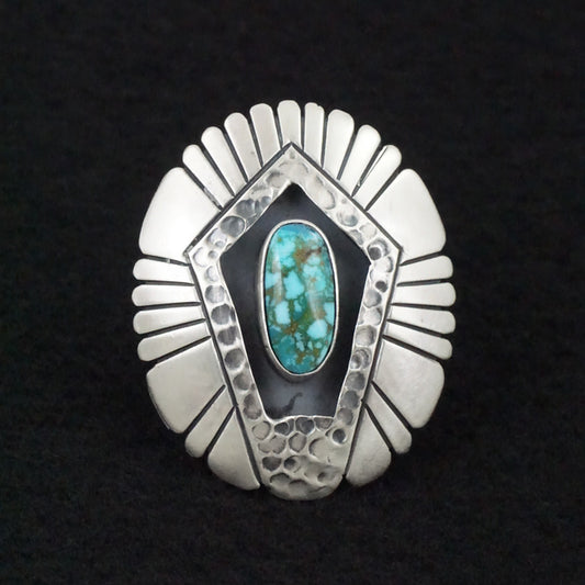 Marita Benally Turquoise & Sterling Silver Ring Size 9