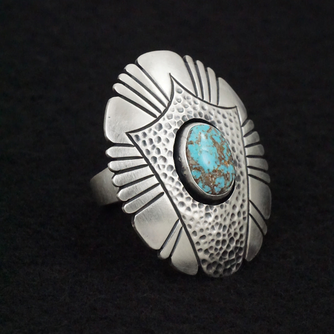 Marita Benally Turquoise & Sterling Silver Ring Size 9.25