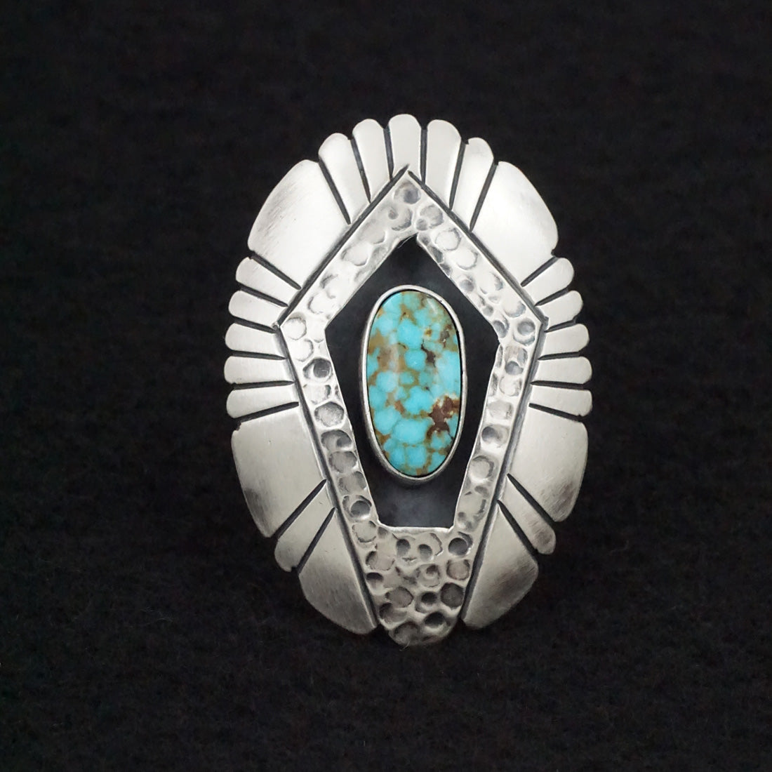 Marita Benally Turquoise & Sterling Silver Ring Size 9