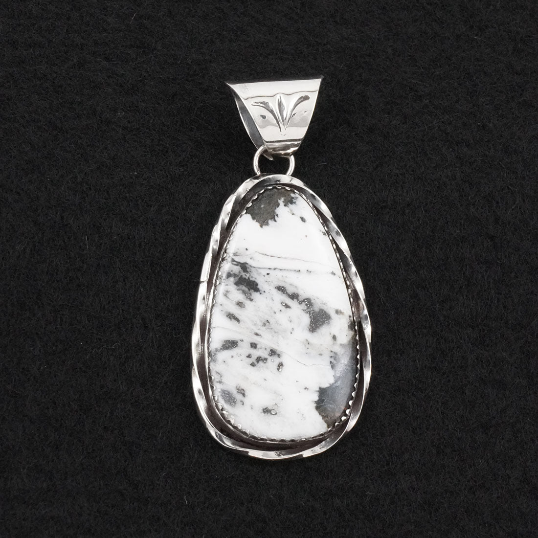 Ernest Hawthorne White Buffalo & Sterling Silver Pendant