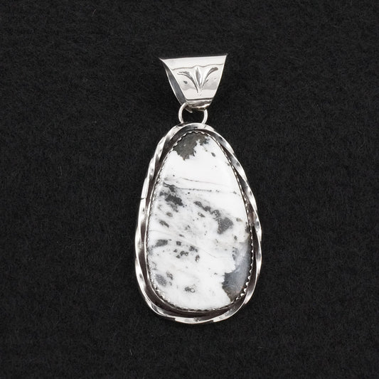 Ernest Hawthorne White Buffalo & Sterling Silver Pendant