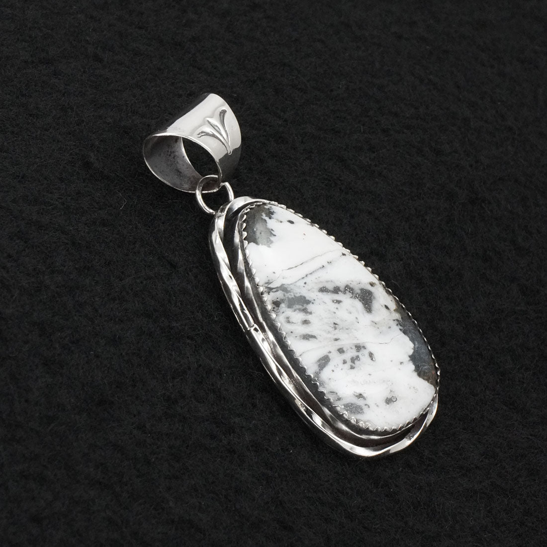 Ernest Hawthorne White Buffalo & Sterling Silver Pendant