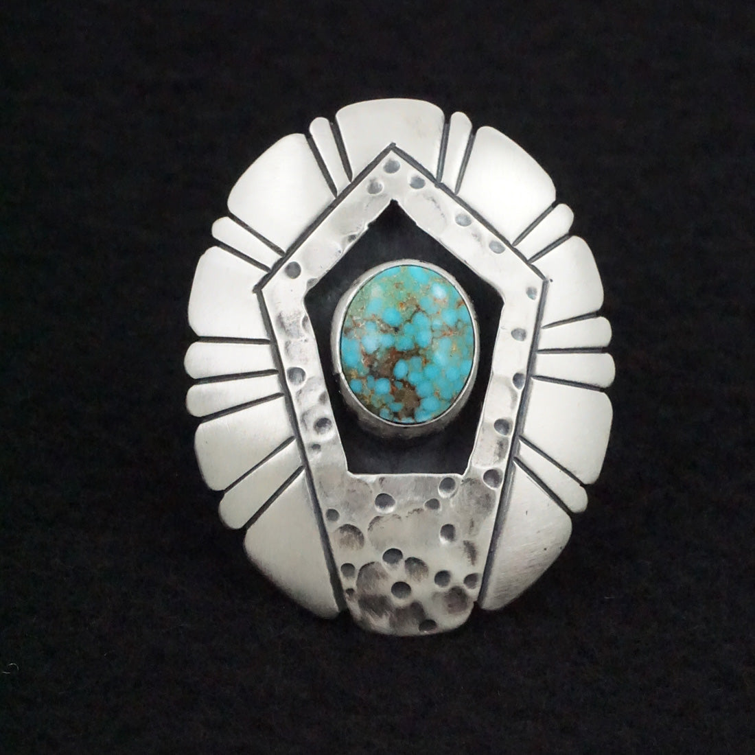 Marita Benally Turquoise & Sterling Silver Ring Size 7.5