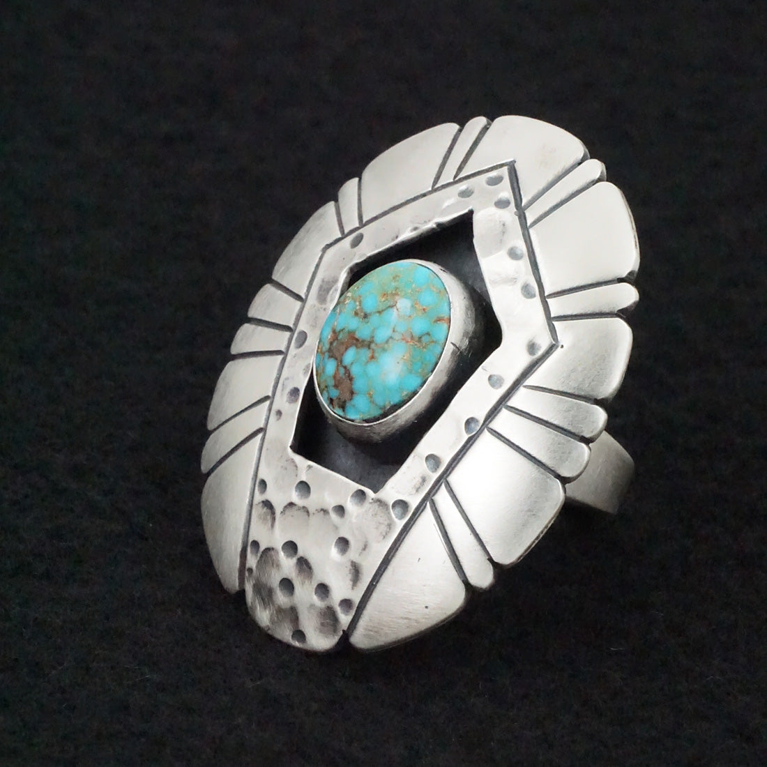 Marita Benally Turquoise & Sterling Silver Ring Size 7.5