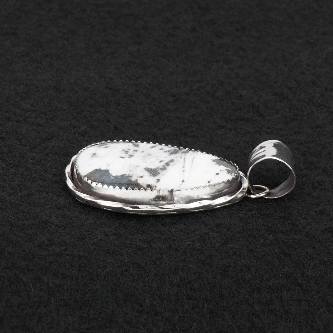 Ernest Hawthorne White Buffalo & Sterling Silver Pendant