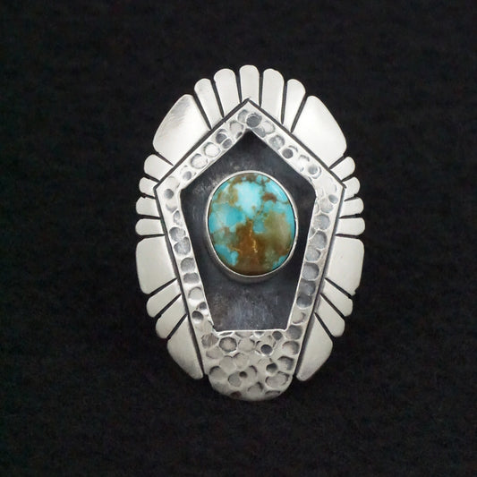 Marita Benally Turquoise & Sterling Silver Ring Size 8