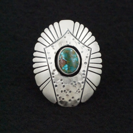 Marita Benally Turquoise & Sterling Silver Ring Size 8.5