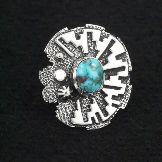 Marita Benally Turquoise & Sterling Silver Ring Size 7