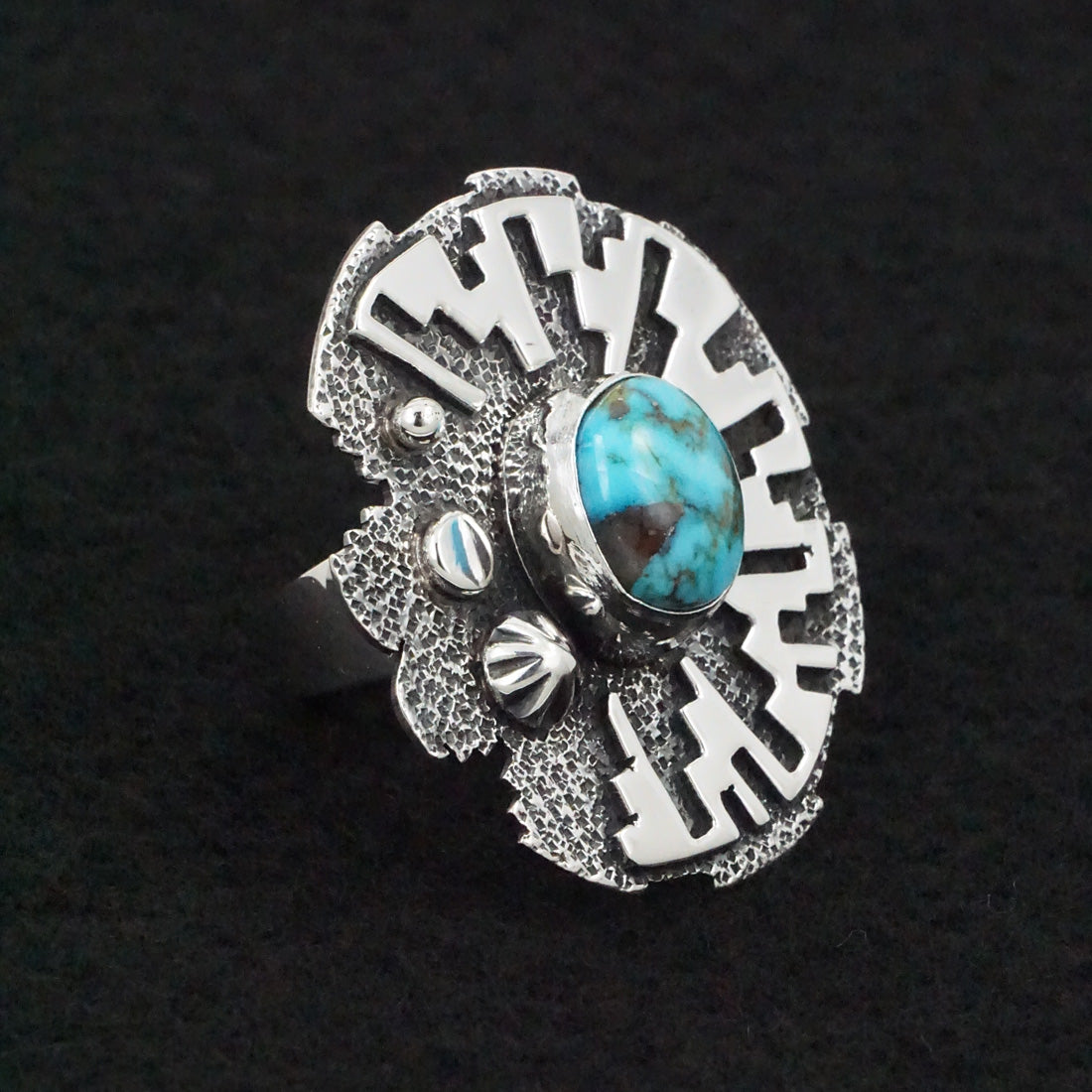 Marita Benally Turquoise & Sterling Silver Ring Size 7