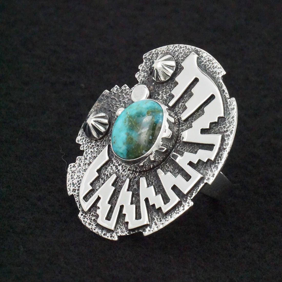 Marita Benally Turquoise & Sterling Silver Ring Size 9.5