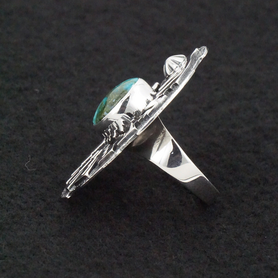 Marita Benally Turquoise & Sterling Silver Ring Size 9.5