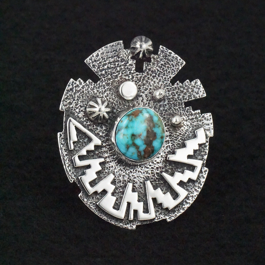 Marita Benally Turquoise & Sterling Silver Ring Size 9