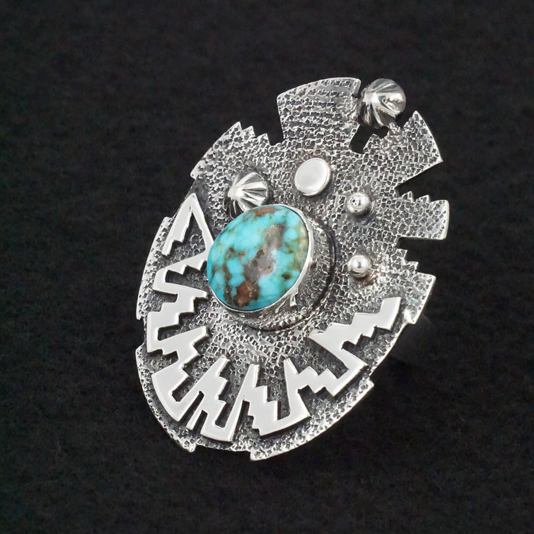 Marita Benally Turquoise & Sterling Silver Ring Size 9