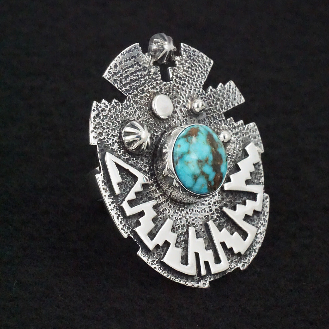 Marita Benally Turquoise & Sterling Silver Ring Size 9