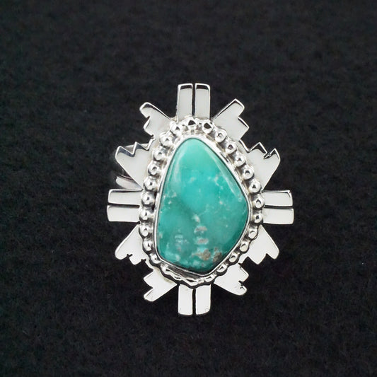 Randy Billy Turquoise & Sterling Silver Ring Size Adjustable