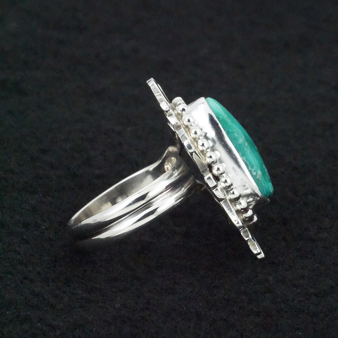 Randy Billy Turquoise & Sterling Silver Ring Size Adjustable