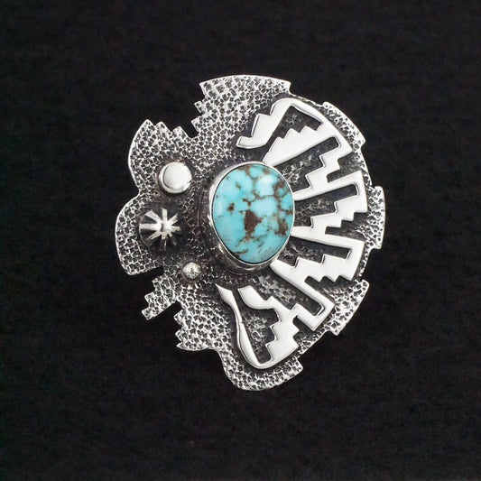 Marita Benally Turquoise & Sterling Silver Ring Size 7.5