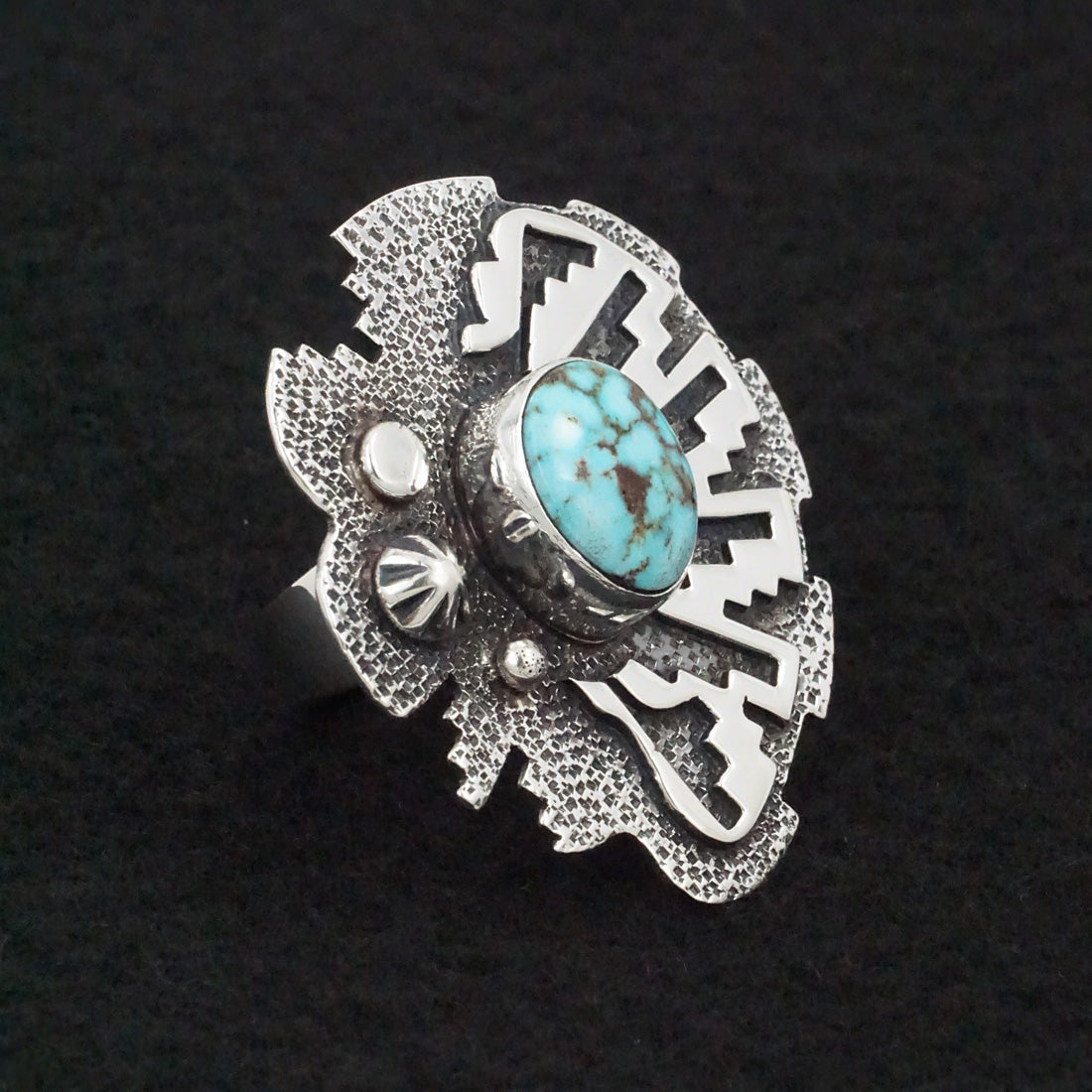 Marita Benally Turquoise & Sterling Silver Ring Size 7.5