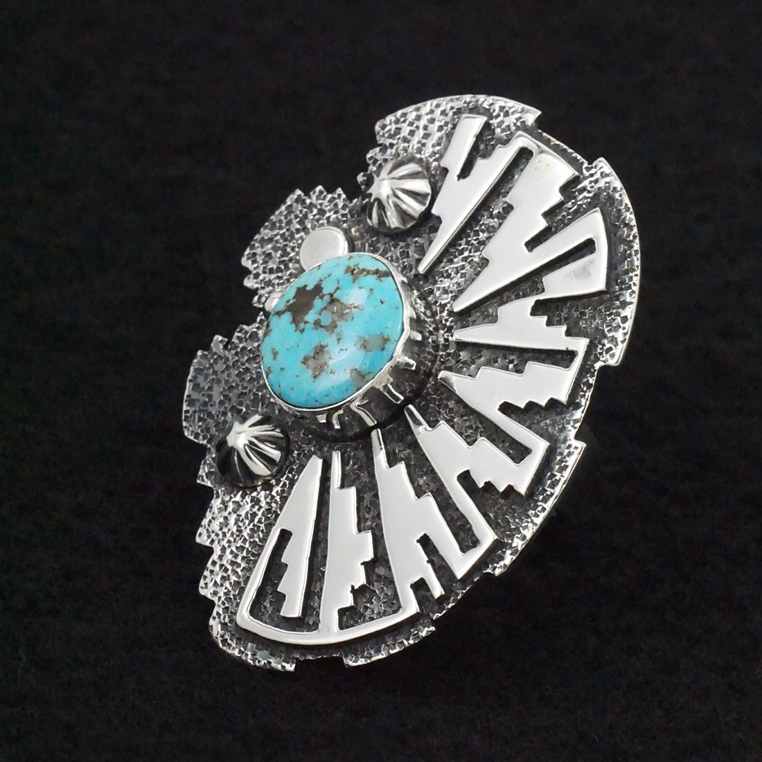 Marita Benally Turquoise & Sterling Silver Ring Size 8