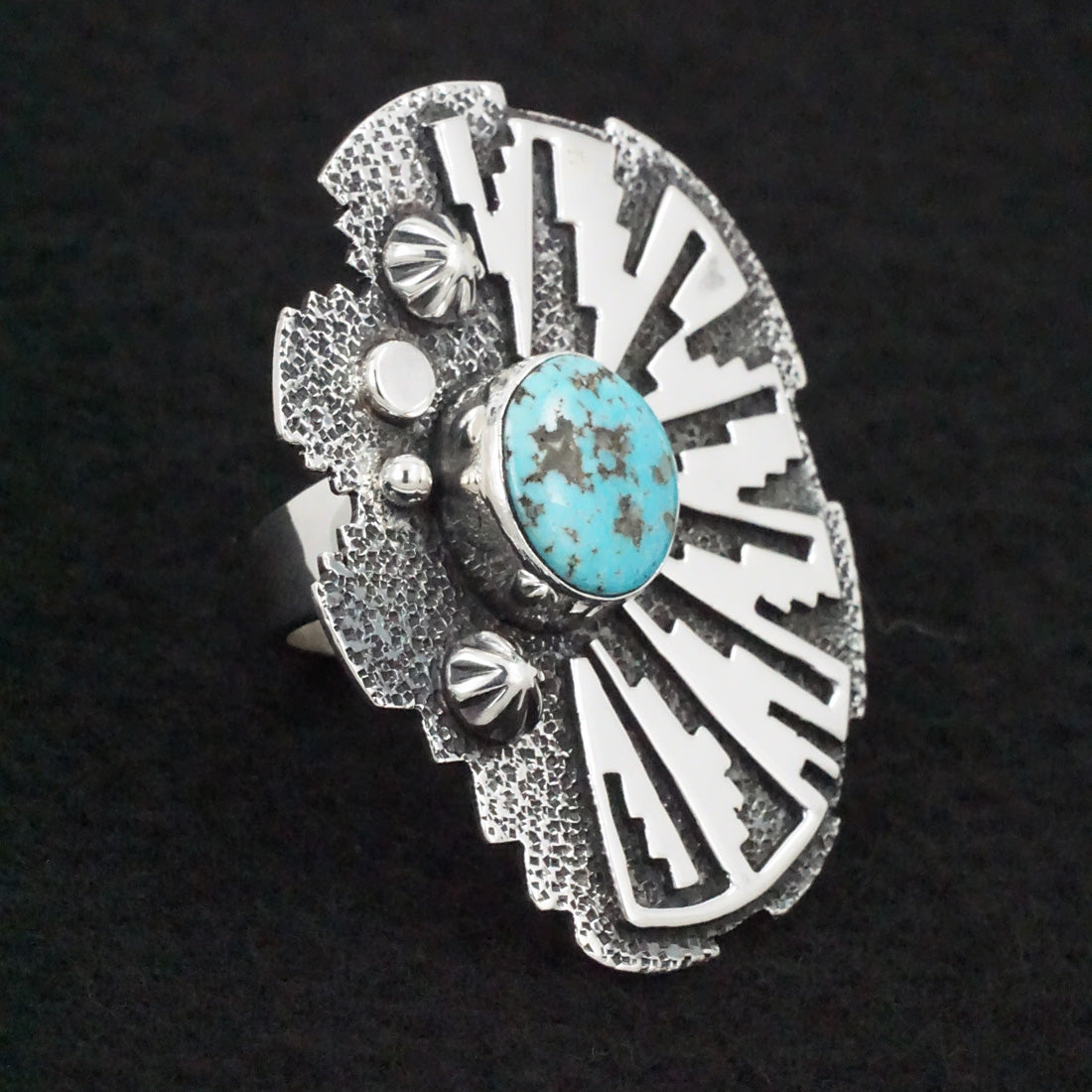 Marita Benally Turquoise & Sterling Silver Ring Size 8