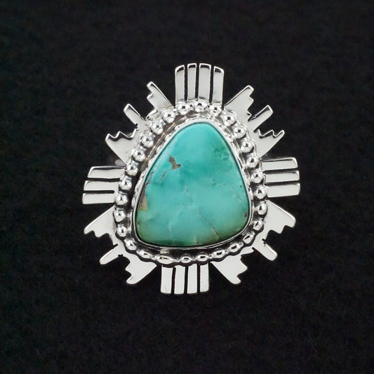 Randy Billy Turquoise & Sterling Silver Ring Size Adjustable