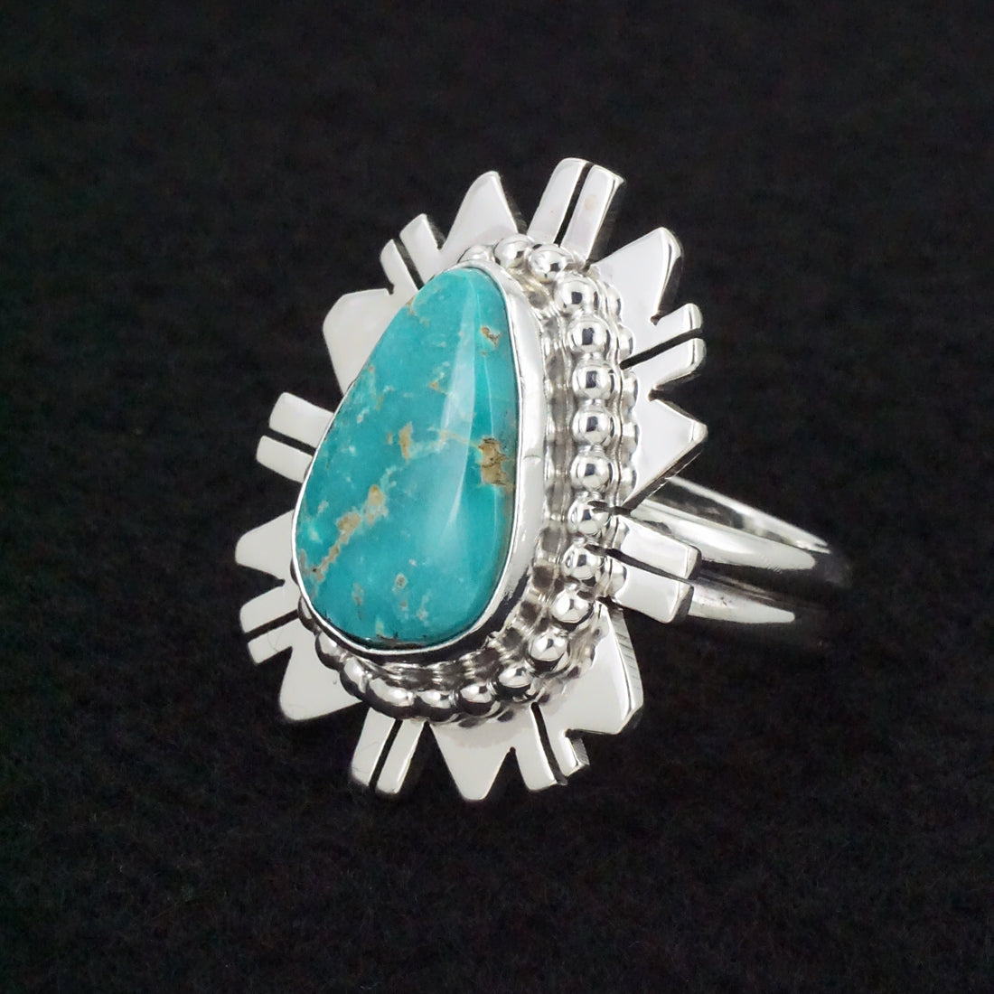 Randy Billy Turquoise & Sterling Silver Ring Size Adjustable