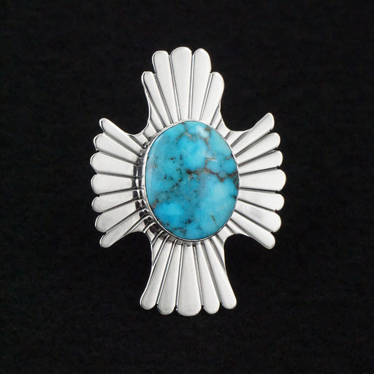 Marita Benally Turquoise & Sterling Silver Ring Size 8