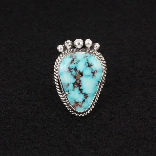 Rena Begay Turquoise & Sterling Silver Ring Size 8