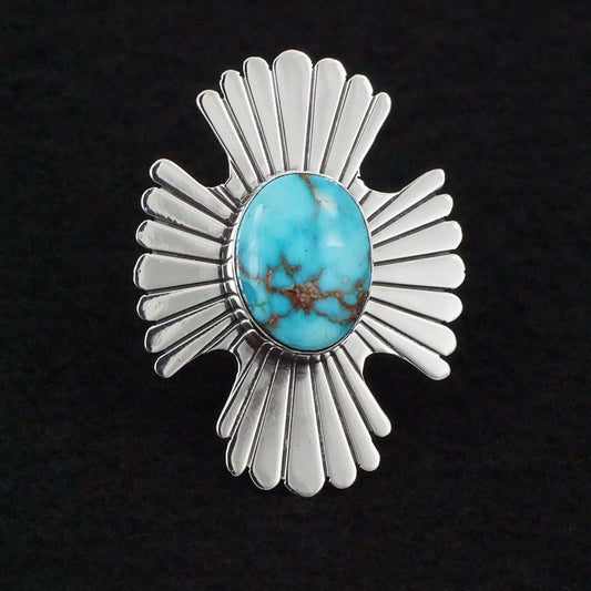 Marita Benally Turquoise & Sterling Silver Ring Size 7