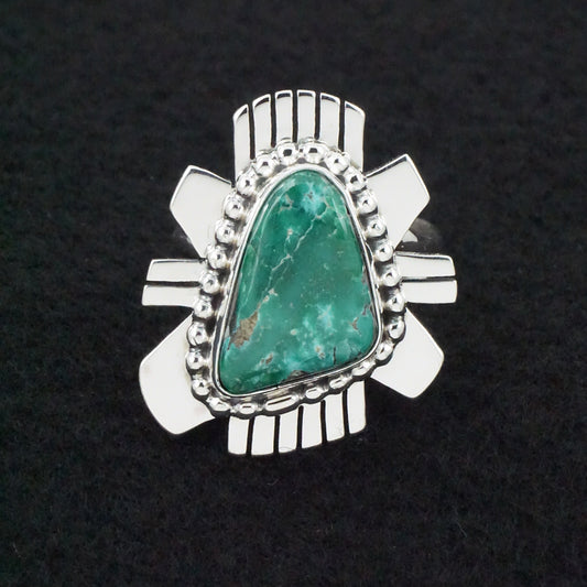 Randy Billy Turquoise & Sterling Silver Ring Size Adjustable