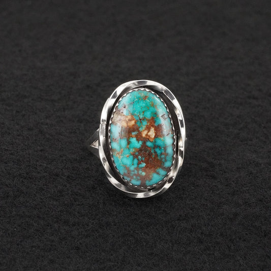 Ernest Hawthorne Turquoise & Sterling Silver Ring Size 8.25