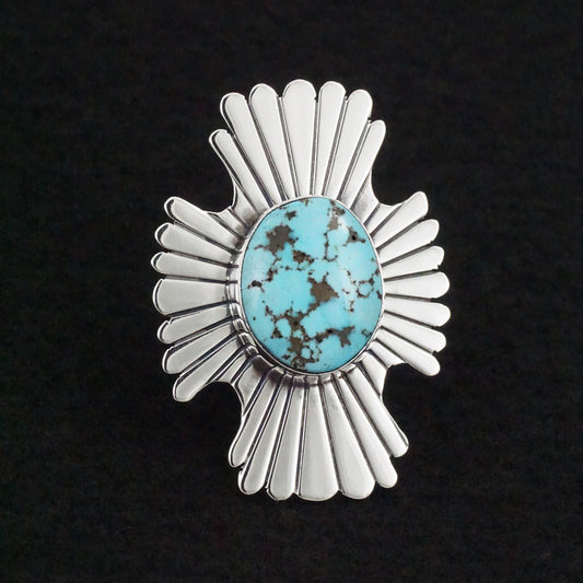 Marita Benally Turquoise & Sterling Silver Ring Size 9