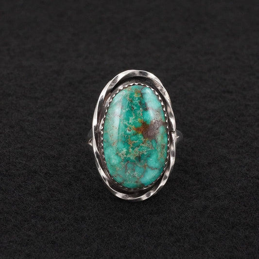 Ernest Hawthorne Turquoise & Sterling Silver Ring Size 8
