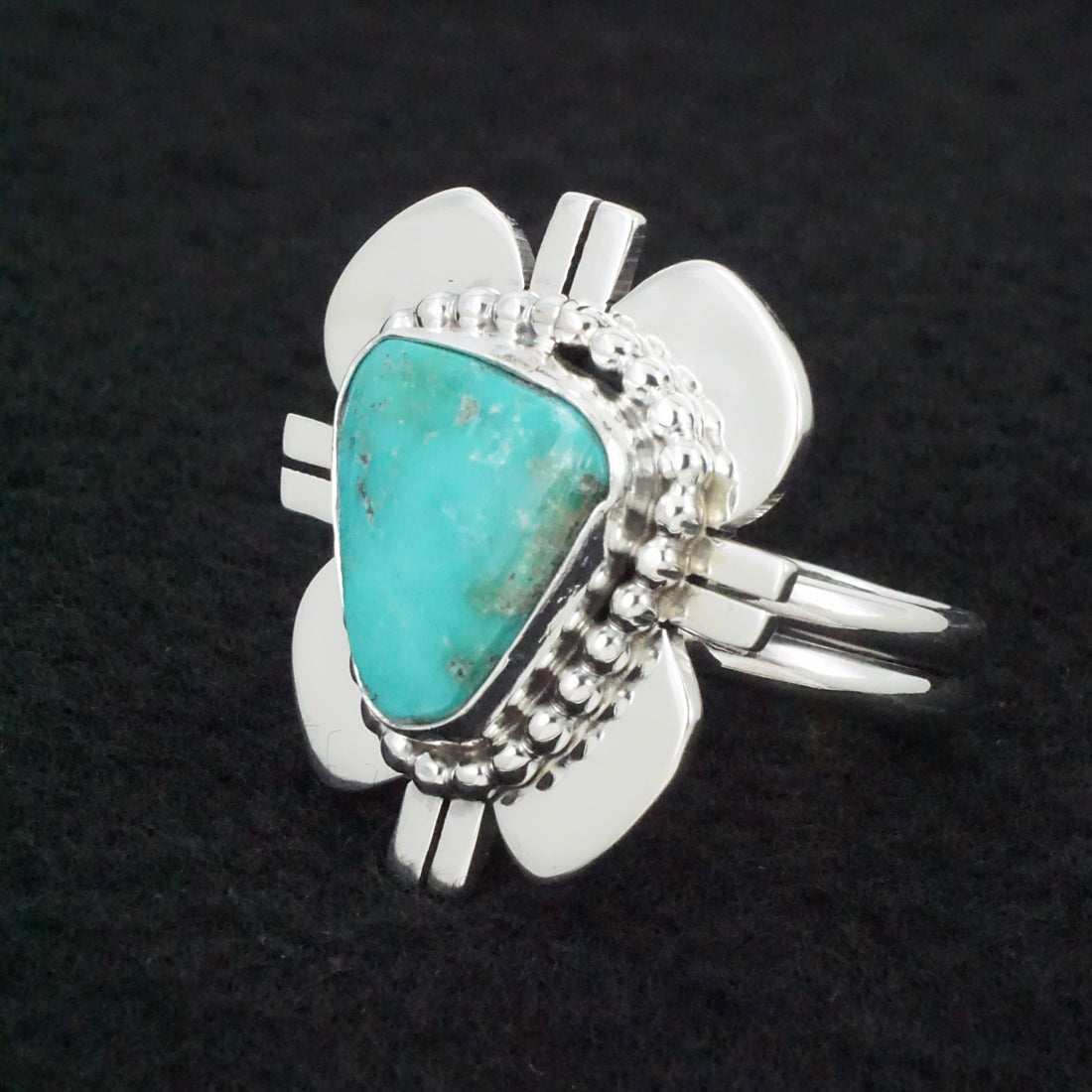 Randy Billy Turquoise & Sterling Silver Ring Size Adjustable