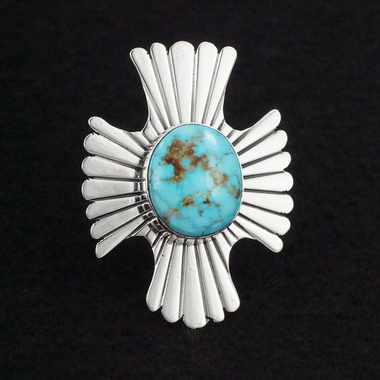 Marita Benally Turquoise & Sterling Silver Ring Size 9