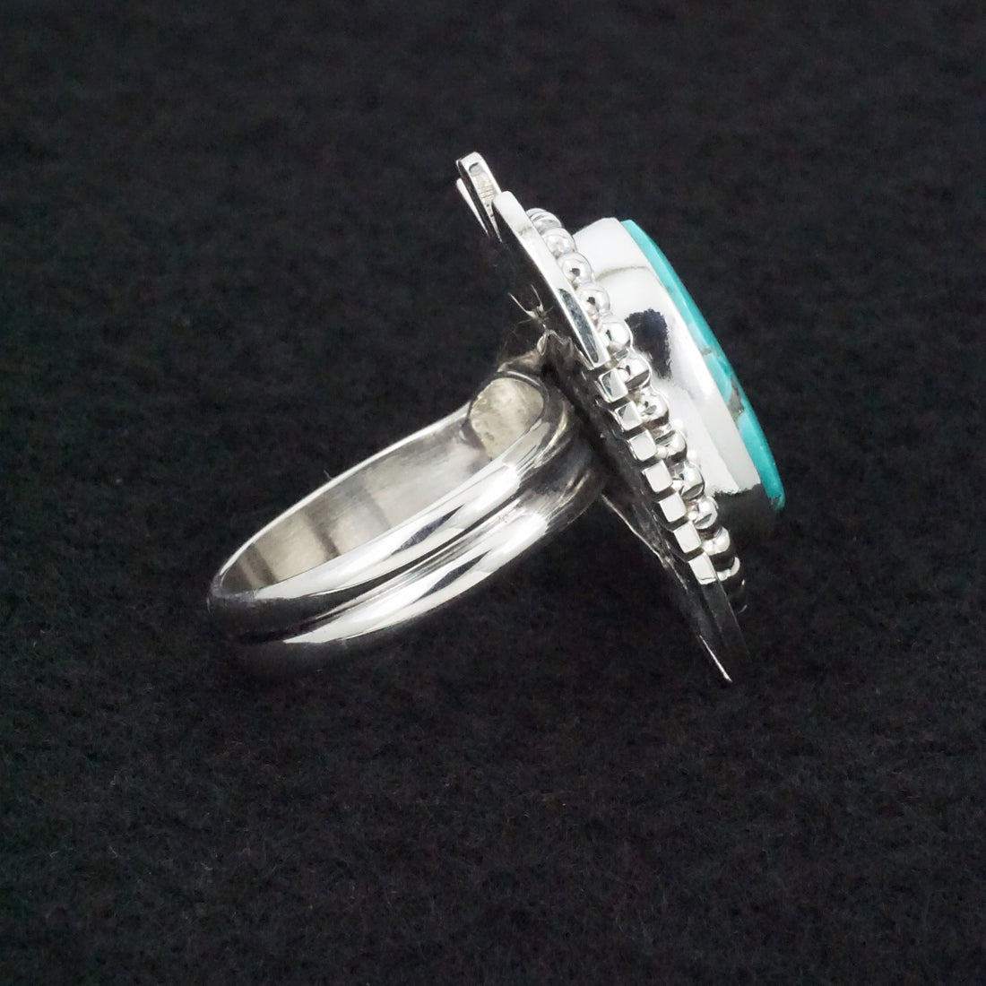 Randy Billy Turquoise & Sterling Silver Ring Size Adjustable