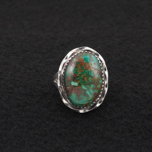 Ernest Hawthorne Turquoise & Sterling Silver Ring Size 7