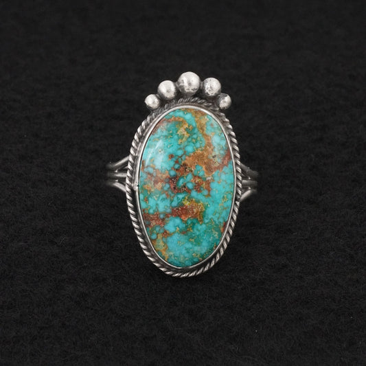 Rena Begay Turquoise & Sterling Silver Ring Size 10