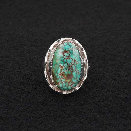 Ernest Hawthorne Turquoise & Sterling Silver Ring Size 8