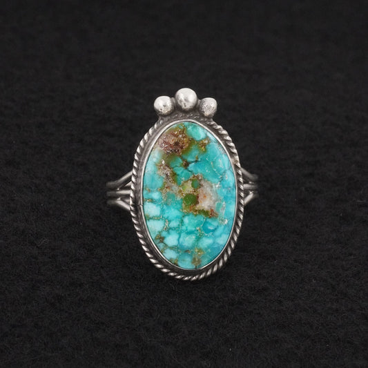 Rena Begay Turquoise & Sterling Silver Ring Size 10