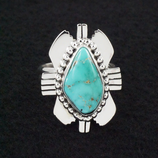 Randy Billy Turquoise & Sterling Silver Ring Size Adjustable