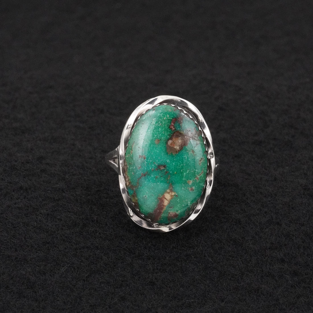 Ernest Hawthorne Turquoise & Sterling Silver Ring Size 8