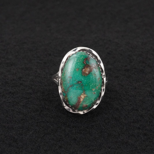 Ernest Hawthorne Turquoise & Sterling Silver Ring Size 8