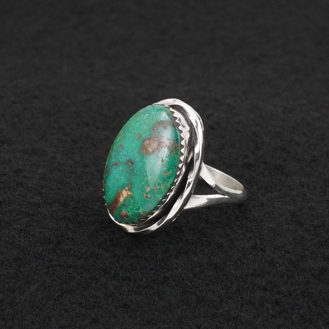 Ernest Hawthorne Turquoise & Sterling Silver Ring Size 8