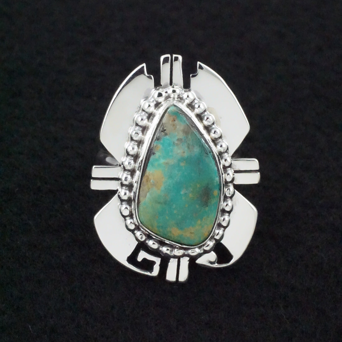 Randy Billy Turquoise & Sterling Silver Ring Size Adjustable