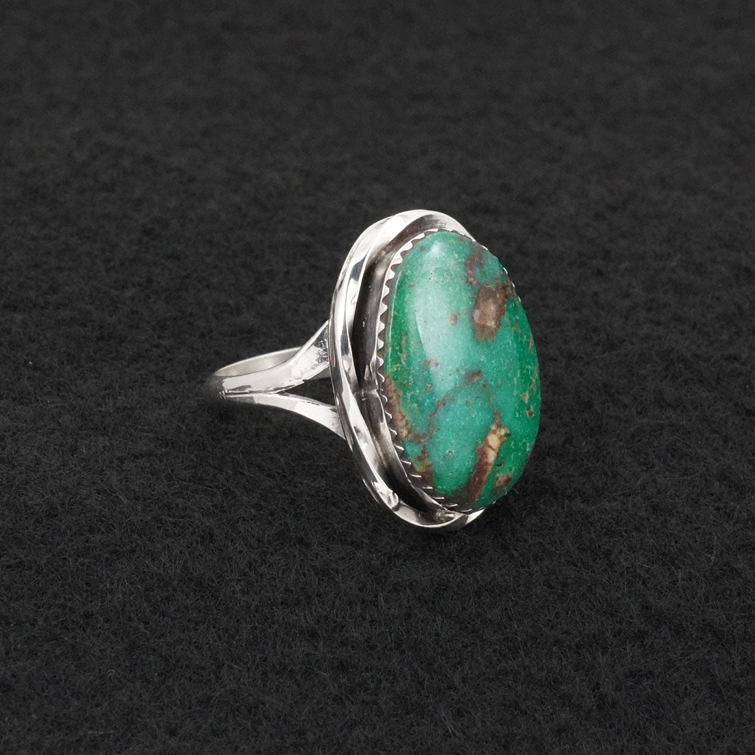 Ernest Hawthorne Turquoise & Sterling Silver Ring Size 8