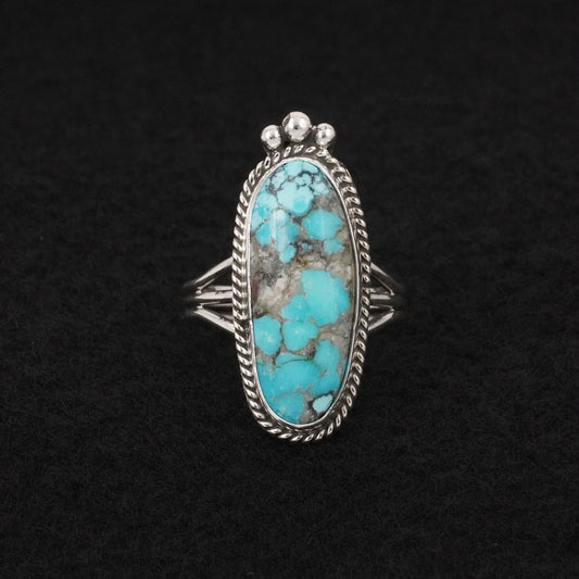 Rena Begay Turquoise & Sterling Silver Ring Size 8